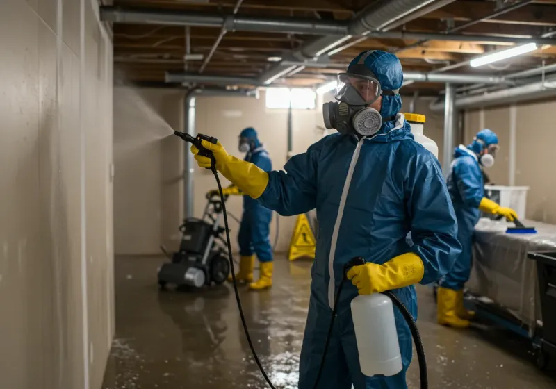 Basement Sanitization and Antimicrobial Treatment process in Reedsville, WI