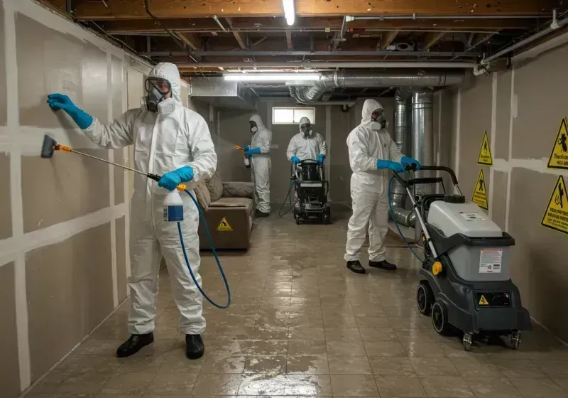 Basement Moisture Removal and Structural Drying process in Reedsville, WI